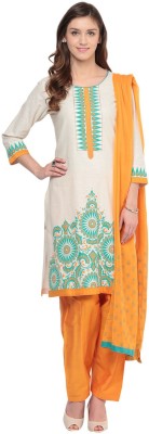 

Trishaa by Pantaloons Printed Kurta & Salwar(Stitched, Off white