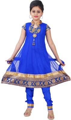 

Saarah Self Design Kurta & Salwar(Stitched, Blue