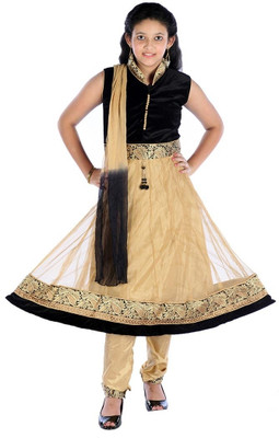 

Saarah Self Design Kurta & Salwar(Stitched, Black