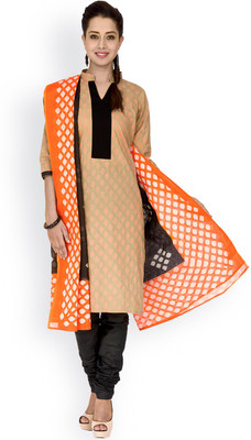 

EthnicQueen Cotton Floral Print, Solid Salwar Suit Dupatta Material(Un-stitched), Grey