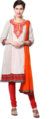 

Trishaa by Pantaloons Printed Kurta & Churidar, White