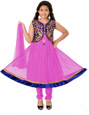 

Saarah Solid Kurta & Churidar(Stitched, Purple