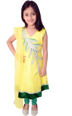 

Arshia Fashions Embroidered Kurta & Leggings(Stitched, Yellow