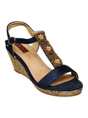 

Flat n Heels Women Navy Wedges