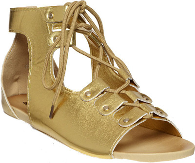 

Flat n Heels Women GOLD Flats