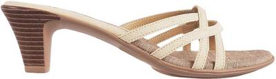 Mochi Women 20,Beige Heels