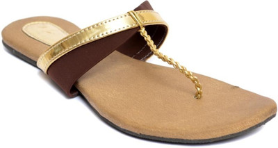 

Indirang Women Gold Flats