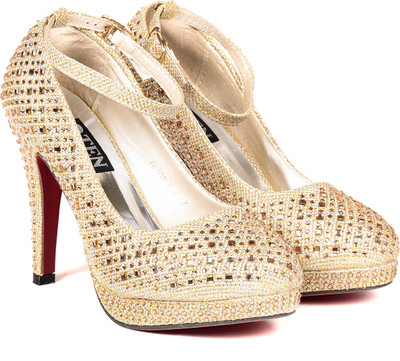 

TEN Women Gold Heels