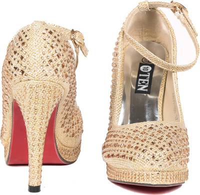 Ten Women Gold Heels
