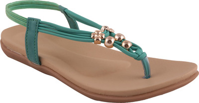 

Adorn Women Green, Brown Flats
