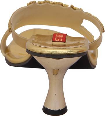 Stiletto Women Gold Heels
