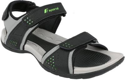 Fsports Men Black Fluorescent Green Sandals