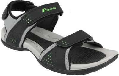

Fsports Men Black Fluorescent Green Sandals