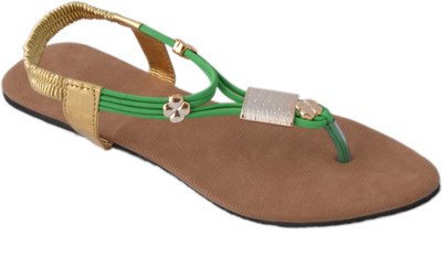 Myra Women Green Flats