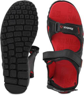 Reebok Men BLK/ RED RUSH Sports Sandals