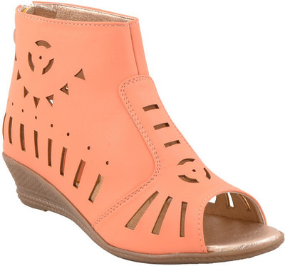 

Adorn Girls Wedges(Orange