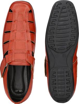 HNT Men Tan Sandals