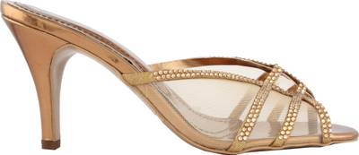 B Bitch Women Gold Heels