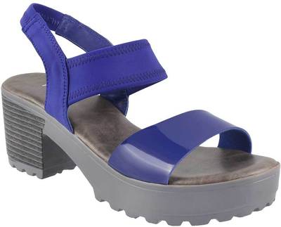 Mochi Women 45,Blue Heels