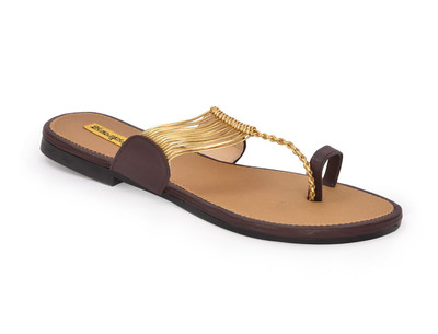 

Indirang Women Gold Flats
