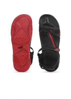 Puma Men black-high risk red Sports Sandals