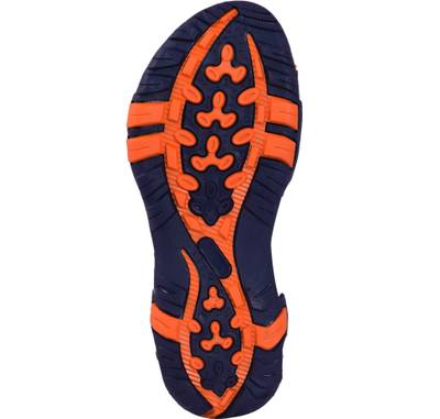 Aztec Men Navy Blue, Orange Sandals