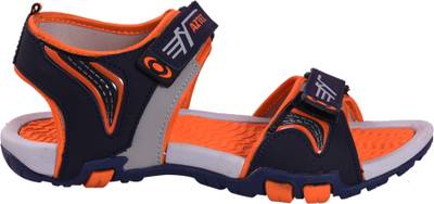 Aztec Men Navy Blue, Orange Sandals