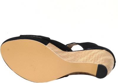 Trilokani Women Black Heels