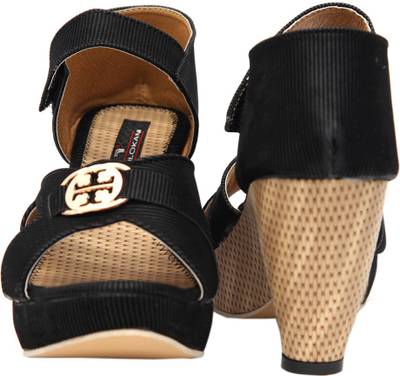 Trilokani Women Black Heels