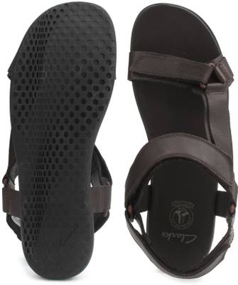 Clarks Men DARK BROWN Sandals