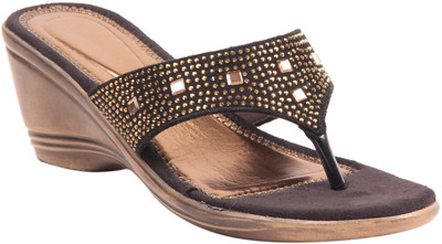 

Adorn Women Black, Brown Wedges