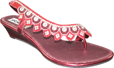 

Faith Women Maroon Wedges