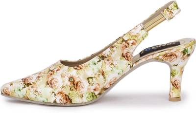 Sapatos Women ST-145-Multi Printed Yellow Heels