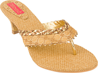 

Footrendz Women Gold Heels