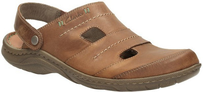 

Clarks Men Brown Leather Sports Sandals
