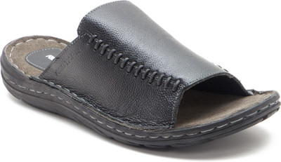 Red Tape Men Black Sandals