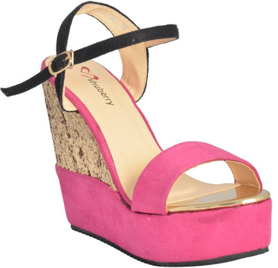Fuschia pink wedges on sale