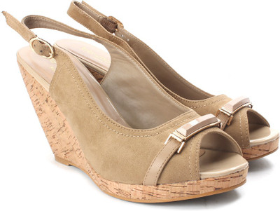 

Tresmode Women Beige Wedges