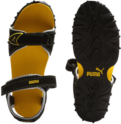 

Puma Boys & Girls Strappy Sandals, Black-blazingyellow-glaciergray