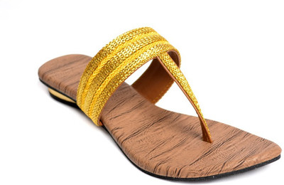 

Indirang Women Gold Flats