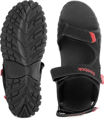 Reebok Men BLACK/RED RUSH/EARTH Sports Sandals