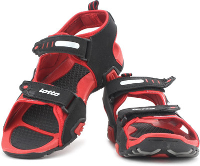 Lotto Men Black Red Sports Sandals