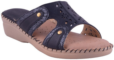 Adorn Women Black Wedges