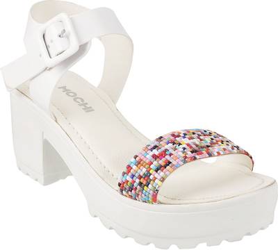 Mochi Women 16,White Heels