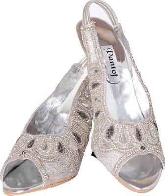 Pantof Women 0903, Silver Heels