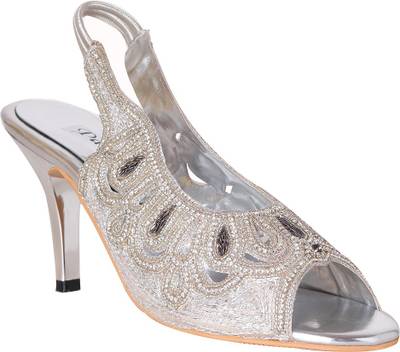 Pantof Women 0903, Silver Heels