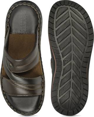 Teakwood Men Black Sandals