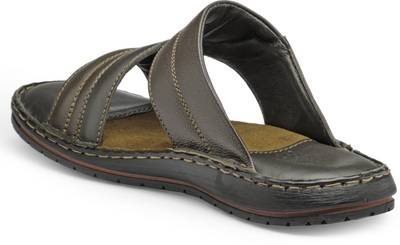 Teakwood Men Black Sandals