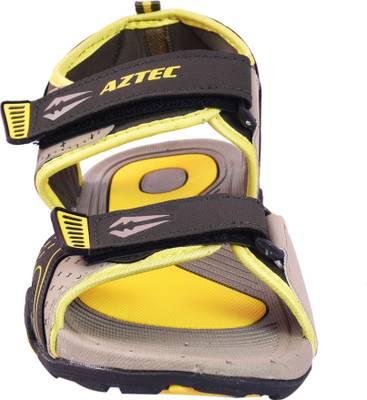 Aztec Men Mehandi, Yellow Sandals