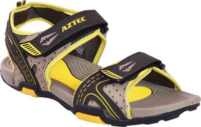 Aztec Men Mehandi, Yellow Sandals